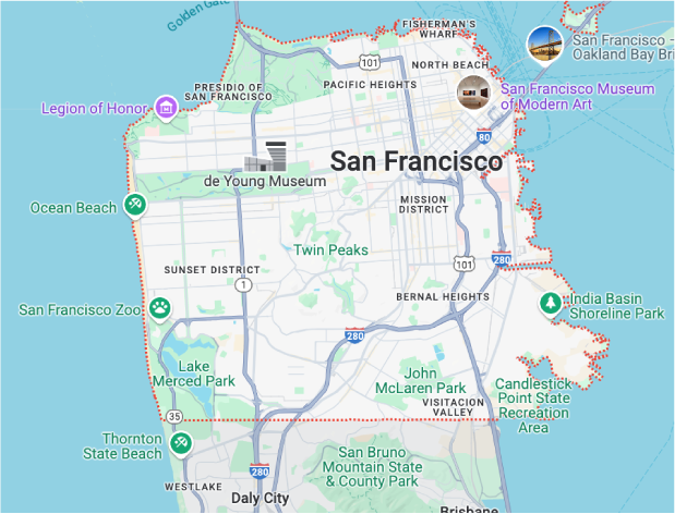 Google Regional Map